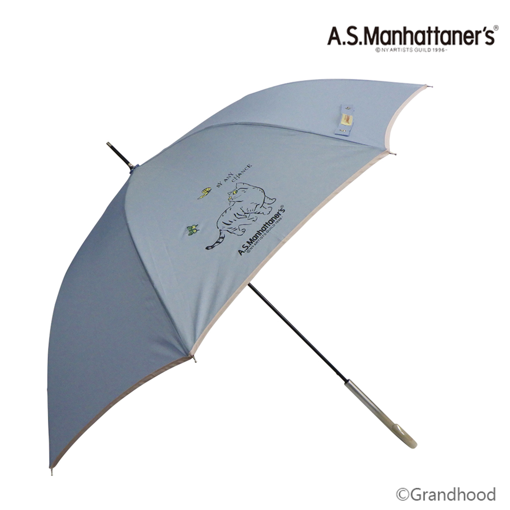A.S.Manhattaner’s 雨晴兼用長傘 ウォークキャット L.ブルー